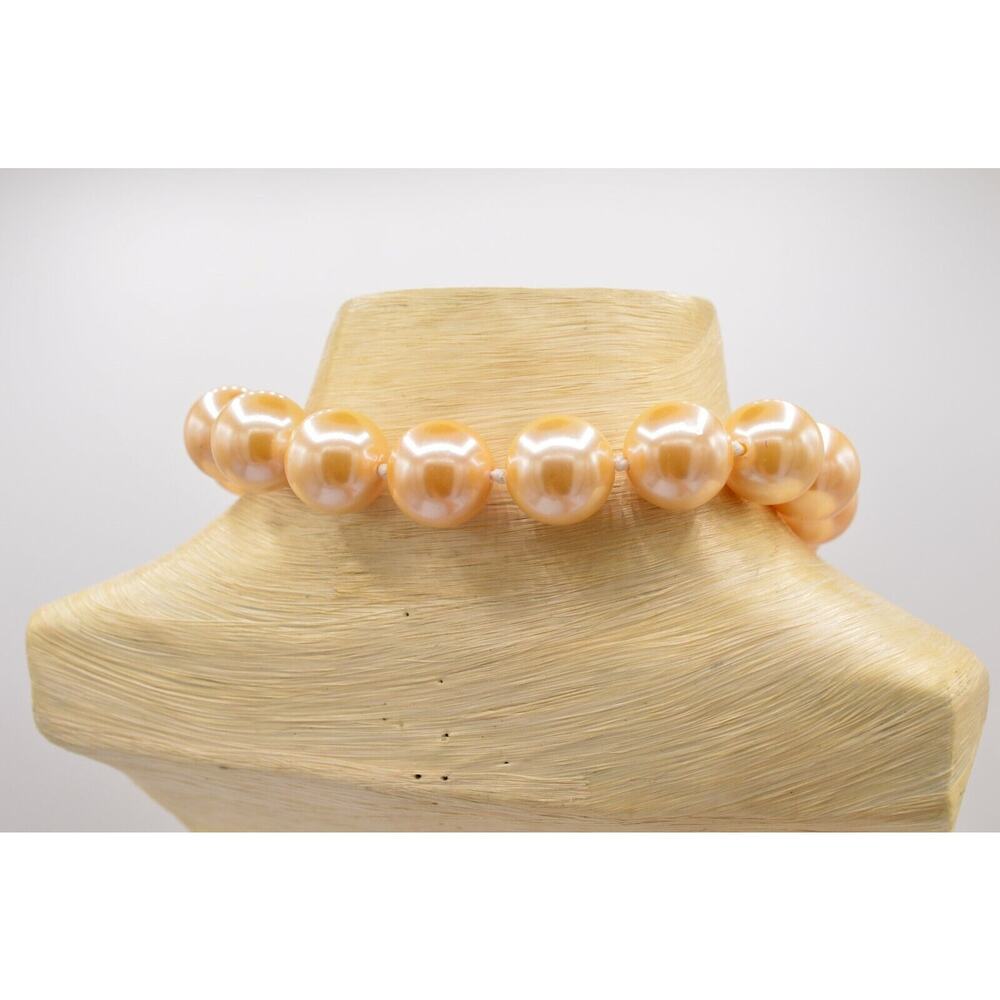 Givenchy Vintage Runway Logo Choker Necklace Chunky Pearl Bold NOS 1980s BinN - Picture 12 of 12